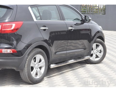 Пороги - трубы "Delux" для Kia Sportage